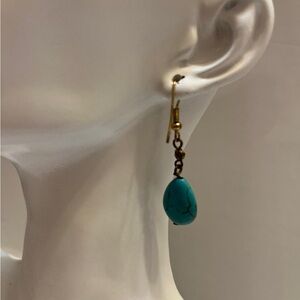 Vintage round turquoise earrings dangle